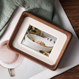 Youncewooder 3.5x5 Natural Walnut Wood Picture Frame - Displays 2x3 Photo with Mat | Rustic Handmade Photo Frame,Horizontal or Vertical for Wall and Tabletop,Gifts for Baby, Couple, and Best Friend Youncewooder