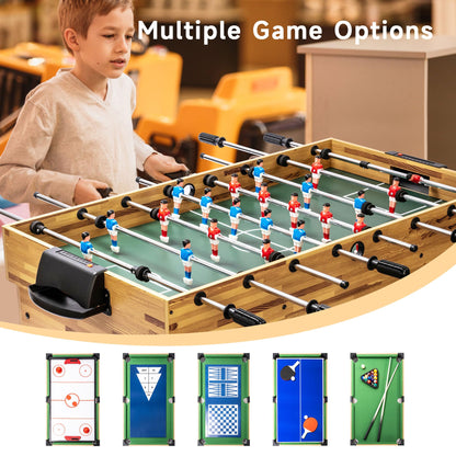 Sulives 2x4ft 13-in-1 Combo Game Table Set for Home,Combination Tables for Game Room, Friends & Family w/Hockey, Football, Billiards, Ping Pong, Shuffleboard, Chess, Checkers, Backgammon, Rin - WoodArtSupply