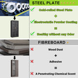 UNICOLY Storage Cabinet with Doors and Shelves, Display Cabinet with Glass Doors, Pantry Cabinet, Curio Cabinet with Locking Doors, Metal Storage Cabinet for Office,Kitchen,Living Room 71” H Black UNICOLY