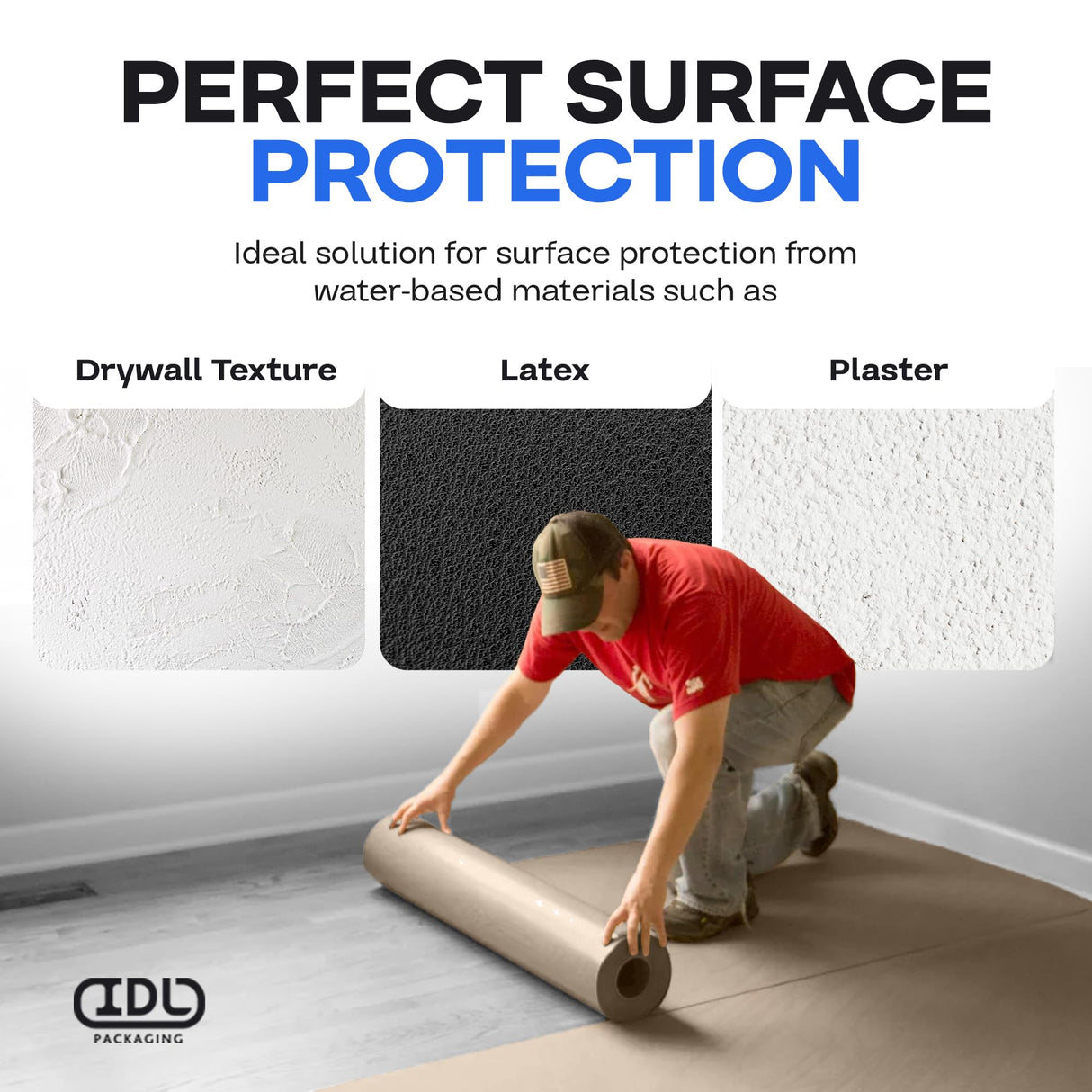 Brown Rosin Masking Paper 36" x 1992" (166 feet) – 66 lb Thickness Floor Covering - Masking Paper for Painting and Construction, Surface Protection by IDL Packaging IDL Packaging