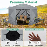 COBIZI 15x15ft Extra Large Pop-Up Gazebo Canopy Tent with Mosquito Netting, Spacious Easy Set-Up Screened Shelter, Durable Outdoor Pavilion with Ground Stakes, Perfect for Patio, Backyard, and Lawn COBIZI
