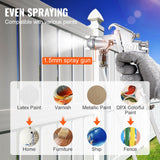 VEVOR Spray Paint Pressure Pot, 10 L/2.5 gal Fully Automatic Stirring Pressure Pot Tank, 70 psi Adjustale Pressure, Pressure Pot Paint Tank with Spray Gun and Hoses, for Home Decor Industry Painting VEVOR