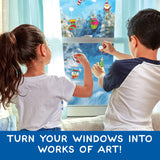 Made By Me Create Your Own Holiday Window Art by Horizon Group USA, Make 20 Projects, Includes Winter-Themed Suncatcher Frames & Window Clings, Glitter Paint, Paint Tubes, Suction Cups & Cording Made By Me
