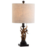 JONATHAN Y JYL1031A Gaston 20.5" Resin Mini LED Table Lamp, Farmhouse, Traditional, Cottage, Rustic, Office, Living Room, Family Room, Dining Room, Bedroom, Hallway, Foyer, Brown JONATHAN Y
