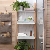 2 Pack Rustic Wooden Serving Trays Rustic Wooden Long Serving Trays with Handle Rectangular Ottoman Tray for Home Room Coffee Table Farmhouse Serving Decoration (Whitewashed) Maitys