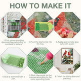 MEIYUDA Winter Cardinal Christmas Diamond Art Kits, 5D Cardinal Birds Full Drill Diamond Paintings for Adults, DIY Christmas Diamond Art Crafts for Home Walls Decoration or Presents 12x16inch MEIYUDA