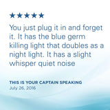 Germ Guardian GG1100W 7” Pluggable Small Air Purifier, Small Room Wall Air Sanitizer, Freshens Air, UV-C Light Kills Germs, Reduces Odors from Pets, Cooking, Mold, GermGuardian, 1-Yr Wty (White) GermGuardian