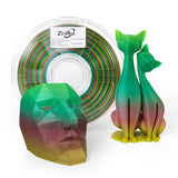 Zi-Rui 3D Printer PLA Filament, Glow in The Dark Multicolor Change, Rainbow Multicolor Gradient, 1.75mm 1KG/2.2lbs Zi-Rui