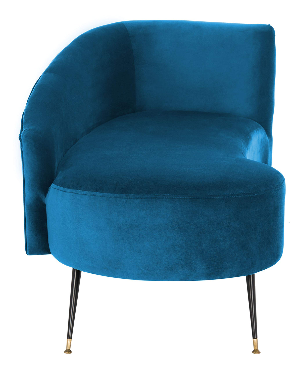 Safavieh Home Evangeline Navy Velvet Glam 57.5" Parisian Settee SAFAVIEH