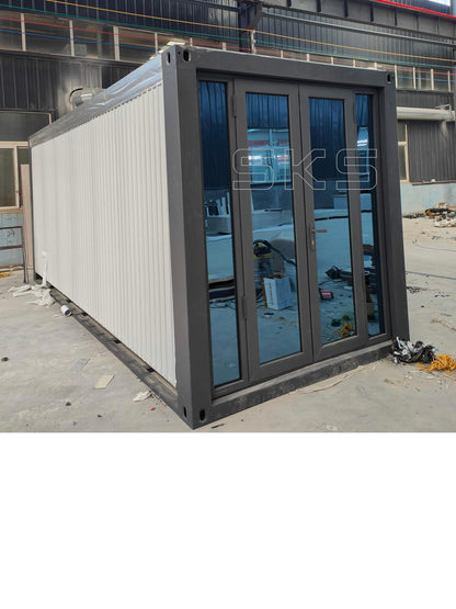 Prefab Expandable Container Folding House, Modern Sturdy Portable Prefabricated Houses to Live in(19 x 20FT) House for Hotel, Booth, Office, Guard House, Shop, Villa, Warehouse, Workshop - WoodArtSupply