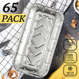 Spare Essentials 2Lb Foil Bread Pans for Baking (65 Pack) Disposable Bread Pans - Perfect for Baking Banana Bread, Cakes & Meatloaf - 2 Pound Aluminum Pans for Food Serving - 8.5" X 4.5" X 2.5" Spare Essentials