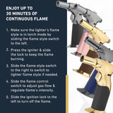 Refillable Butane Torch Gun - Adjustable Mini Blow Torch for Cooking, Welding, and Art by inZaynity inZaynity