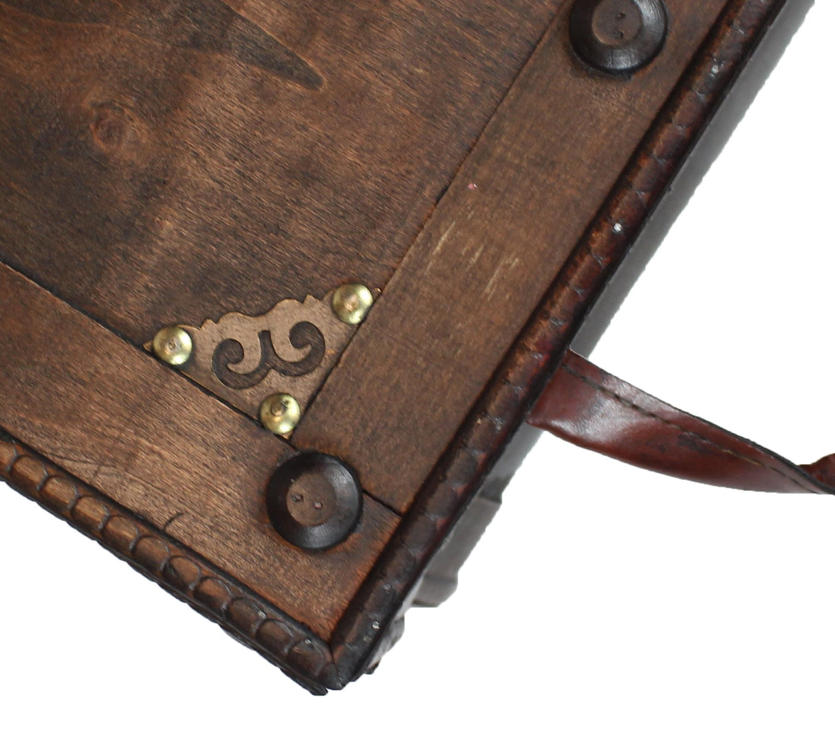 Antique Style Distressed Wooden Pirate Treasure Chest, Coffee Table Trunk Vintiquewise