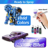 FansArriche Airbrush Paint, 44 Colors with 6 Thinners Acrylic Air Brush Paint Set, Ready to Spray Water-Based Opaque & Neon & Iridescent Acrylic Paint for Beginners, Artists, 20 ml/Bottle FansArriche