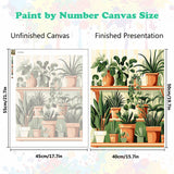 MEIYUDA Paint by Numbers Kit, Green Planes Paint by Numbers for Adults Beginners, DIY Potting Plants Acrylic Oil Painting by Number on Canvas for Gift Home Wall Decor 16x20in MEIYUDA