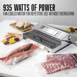 Weston Brands Vacuum Sealer Machine for Food Preservation & Sous Vide, Extra-Wide 5mm Bar for Sealing Bags up to 16" Wide, 935 Watts, Commercial Grade Pro 2300, Stainless Steel (65-0201) Weston
