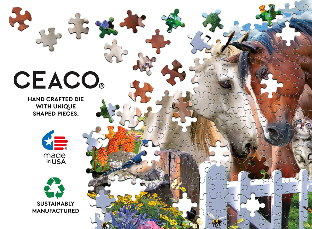 Ceaco - Howard Robinson - Garden Gate Friends - 100 Piece Jigsaw Puzzle Ceaco