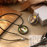 Junkin 24 Pcs Sublimation Rhinestone Trays Pendant Set, Including 6 Double Sided Blank Rhinestone Bezel Trays, 6 Pcs Thick Chains with 12 Sublimation Discs for Making (Round Style) Junkin