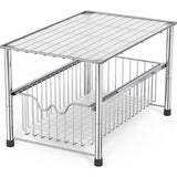 DecoBrothers Stackable Under Sink Organizer with Sliding Basket, Chrome Deco Brothers