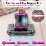 Cordless Mattress Vacuum Cleaner, Bed Vacuum Cleaner with 18Kpa Suction 253.7nm UV-C Light & 80000Rpm Rotation Ultrasonic Tech Double-Cup, Portable Handheld Vacuum for Bed/Fabric Sofa/Carpet Cleaning Linkifly