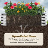 Galvanized Metal Planter Raised Garden Bed Kit for Gardening Outdoor，4x2x1ft Planter Grow Garden Box Raised Flower Bed ZFHgarden