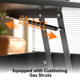 Oransail 40" Lift Top Coffee Table with 3 Fabric Storage Drawers and Hidden Compartmen, LED Coffee Table, Farmhouse Coffee Tables for Living Room, Dining Room Oransail