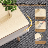 VYRIVA Lift Top Coffee Table, One Minute No Assembly Required Rising Tabletop Center Table with Large Hidden Storage Compartment, Open Shelf, Anti-Pinch Design Mute for Living Room (Oak) VYRIVA