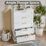 Zamildon's 5 Drawer Dresser, 47" Tall Dressers for Bedroom with Anti-Tip Device, White Modern Storage Closet with Handle for Hallway,Entryway Zamildon's