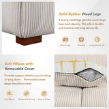 Merax Modern 103.9'' Comfy Couch with 4 Pillows, Corduroy Fabric Sofa for Living Room Bedroom Office Beige Merax