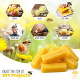 Eco Lux 8 Yellow Beeswax Blocks 100% Pure Natural Organic Bees Wax 6.5oz Eco-Lux Essentials