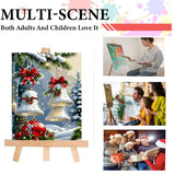 Christmas Bell Painting by Numbers Kit for Adults Beginner,Color by Numbers for Adults,Winter Landscape Adult Paint by Number Kits on Canvas,Paint by Numbers Easy Oil Painting Home Wall11.8X15.8 Inch GXGLLPZBY