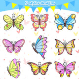 Fprl 27 Sets DIY Window Paint Art Suncatchers Craft Kits Butterfly Ornaments Decorations Suncatcher Kit for Classroom Home Easter Activity Gift Project Fprl