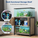 Tatub 40-50 Gallon Fish Tank Stand with Power Outlets, Metal Aquarium Stand with Accessories Storage, Heavy Duty Fish Tank Table Suitable for Turtle, Reptile Terrarium, 1000LBS Capacity Tatub