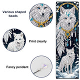 JISHSHAY 4 PCS Diamond Art Book Marks Wolf Diamond Painting Bookmarks Dreamcatcher Gem Art Bookmarkers Animal Gem Painting Book Markers Mosaic Kits for Adults Page Markers Embroidery Bookmarks JISHSHAY