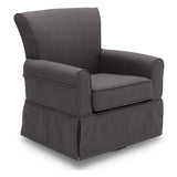 Delta Children Upholstered Glider Swivel Rocker Chair, Charcoal Delta Children