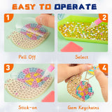 FFNIU Diamond Art for Kids, 15 Pack Diamond Art Painting Keychains, DIY Gem 5D Painting Arts and Crafts for Boys Girls Ages 6-8-12 (Garden Animals) FFNIU