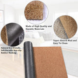 AAZZKANG Set of 2 Door Mats Outdoor Multi-Purpose Blank Doormat Non Slip Shoe Mats Ultra Absorb Mud Easy to Clean Entrance Mat for Outside,Inside,Garden Brown AAZZKANG