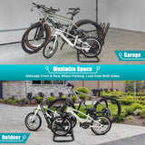 Kinghouse Floor Bike Rack for 3 Bikes, Bike Stand, Protects Disc Brake & Derailleur, Bike Rack for Indoor Outdoor Garage, Fits Road/Kids/MTB Bicycles with 12"-29" Tires Kinghouse