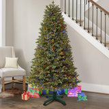 Hammrit Rolling Christmas Tree Stand with Wheels, Artificial Christmas Tree Stand Fits up to 7.5 Ft Trees, No Installation Artificial Xmas Tree Stand Foldable Movable Universal Christmas Tree Base Hammrit