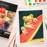 ARTEZA Watercolor Paper, 32 Sheets Each, 9x12 Inch Water Color Paper, 140lb/300gsm, Cold Press, Acid Free Art Paper ARTEZA