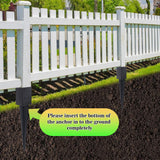 3 Pcs 4 "x 4 "Fence Post Anchors Ground Spike (Actual 3.6 ” X 3.6”)，Heavy Duty Metal Fence Stakes Post Base 22'' with Black Powder Coated Support for Mailboxes, Fences, Trellis Posts, Banners. Nrspp