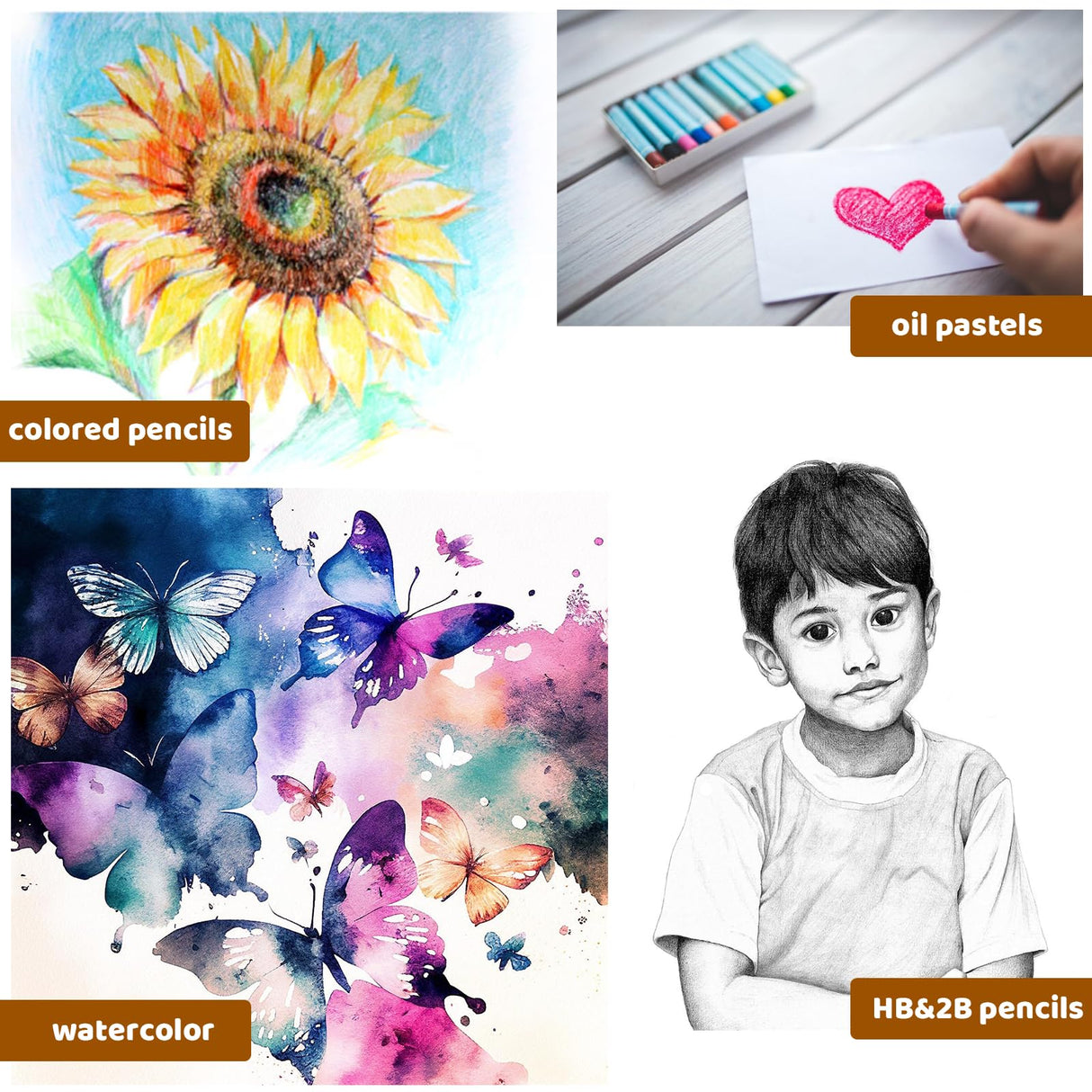 RMSPO 60 Sheets Watercolor Paper,140lb/300gsm Painting Paper Craft Paper for Kids Drawing,Art Room,Homeschool Crafts(5x7 Inch) RMSPO