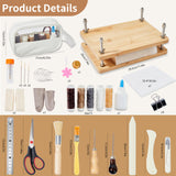 pamctry 50 Pcs Book Binding Kits for Beginners - Complete DIY Kit with Tools & Instructions, 11.6 x 7.8 Inches pamctry