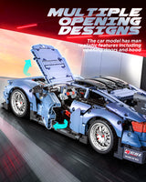 MOCBURIKU Remote Control Car Building Kit, 1/10 Scale M4 Supercar with Lights Motors Rechargeable Battery, Compatible with Technic Cars for Adults, STEM Gift for Boys Age 6 8 10 12 14+(2280 Pcs) MOCBURIKU