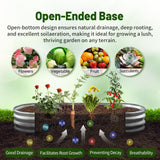 GOOZOO Galvanized Planter Raised Garden Bed, 4x2x1ft Raised Garden Bed Kit for Gardening Outdoor, Oval Metal Land Planter Box for Vegetables, Fruits, Flowers GOOZOO