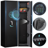 Marcree 5-6 Gun Safe for Rifles and Pistols, Gun Cabinets for Rifles and Shotguns, Long Gun Cabinet for Home with Alarm System, Gun Cabinet with Quick Access and Gun Rack Marcree