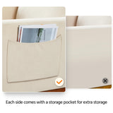 Yaheetech Rocking Chair, Modern Glider Chair, Recliner Armchair with Wood Legs and Side Pocket, Nursery Rocking Accent Chair with High Back for Living Room Bedroom, Beige Yaheetech