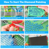 KEYIFA 5D Diamond Art Eye, DIY Diamond Painting Kits for Adults, Round Full Drill, Abstract Diamonds Dots Mosaic Painting, Crystal Gem Arts Craft for Home Wall Decor 12x16 in KEYIFA