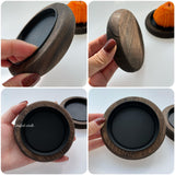 Wood Candle Holder 3 PCS Farmhouse Decor Wooden Pillar Candles Tray for Table Centerpiece Small Decorative Tray Riser Round Wooden Plate Pedestal Stand for Coffee Table for Home Decor Phinicco