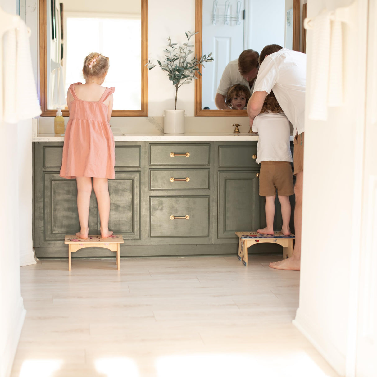 Unicorn Step Stool for Kids- Personalized Wood Toddler Step Stool with Name for Kitchen Sink, Bathroom, Potty Training, Kitchen Sink- Sturdy and Safe- Made in USA by BloomOwl (Unicorn- Doodle) BloomOwl